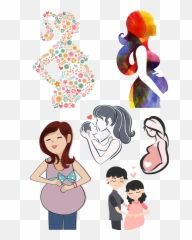 Pregnant Clipart Obstetrics And - Cartoon Emoji,Minnie Mouse Feelings Emotions Identification Chart