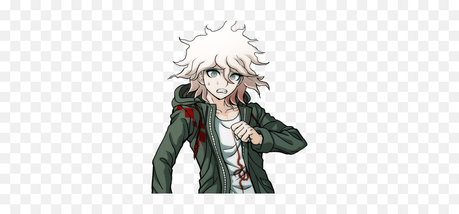 Emojistwitter - Nagito Komaeda Sprites Scared Emoji,Banhammer Emojis