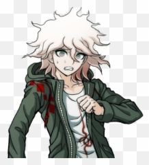 Emojistwitter - Nagito Komaeda Sprites Scared Emoji,Banhammer Emojis