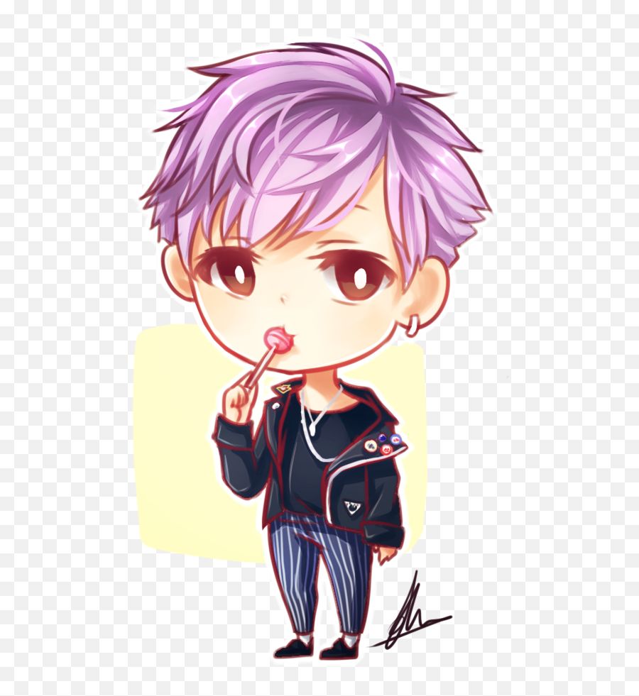 Bts Chibi Png - Chibi Bts V Anime Emoji,Bts V As An Emojis