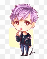Bts Chibi Png - Chibi Bts V Anime Emoji,Bts V As An Emojis