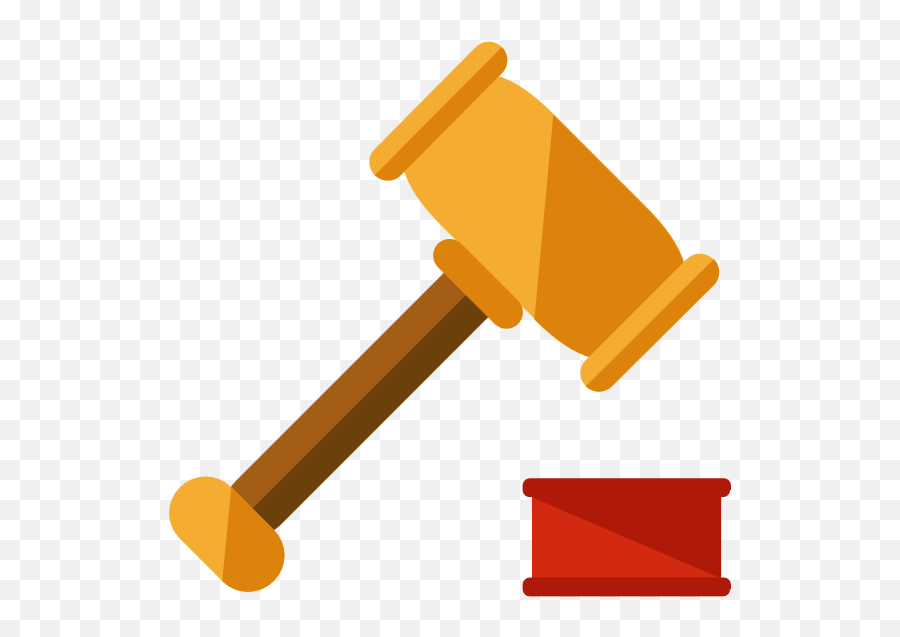 Auction Hammer Orange Clipart - Auction Hammer Clipart Emoji,Mallet Emoji