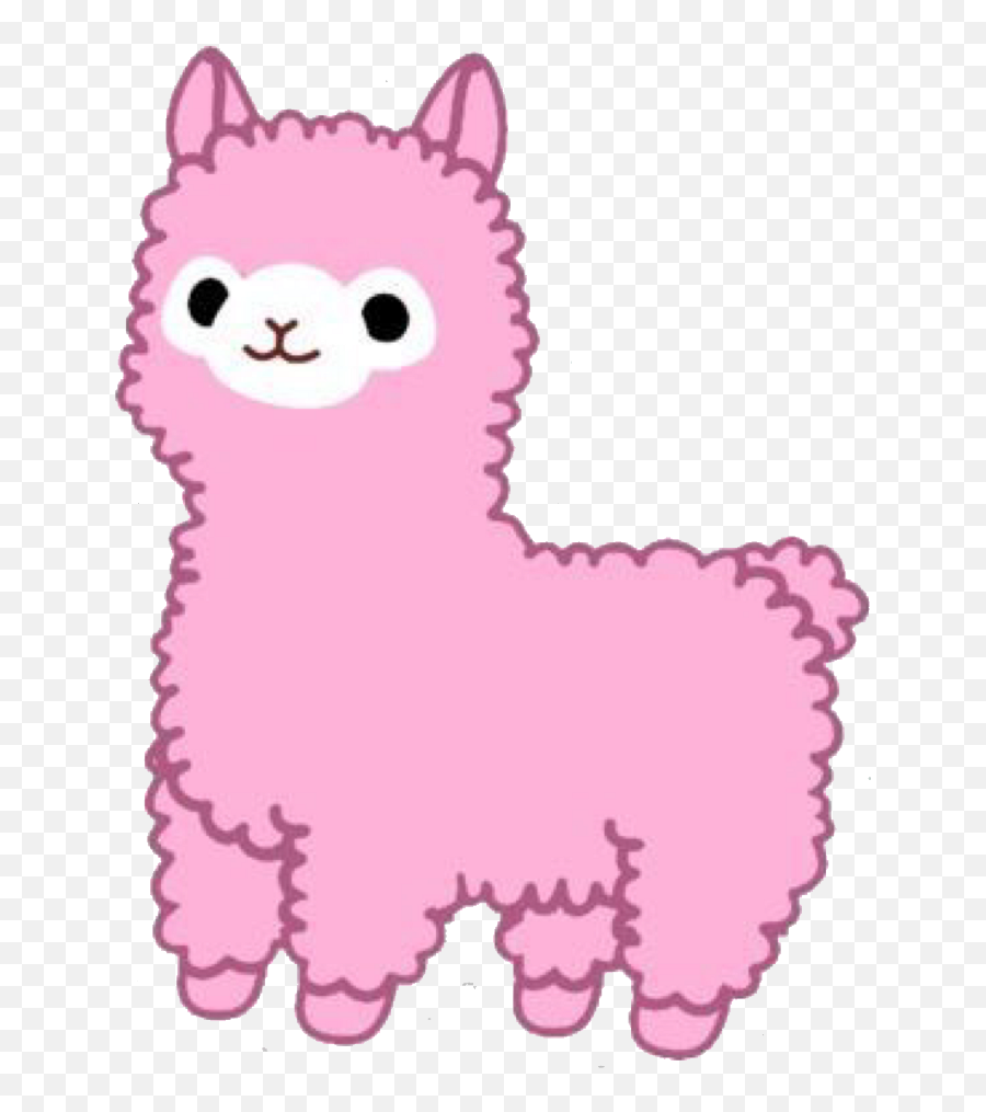Llama Kawaii Png - Pink Alpaca 600836 Hd Wallpaper Pink Alpaca Sticker Emoji,Llama Emoji