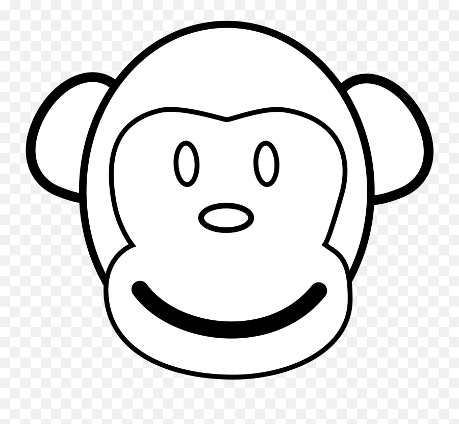 Monkey Face Coloring Pages Monkey Face At Printable - Sketch Of Monkey Face Emoji,Ape Emoji