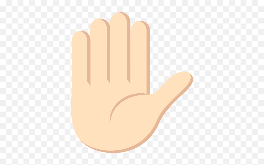 Raised Hand Light Skin Tone Emoji High Definition Big - Hand,Why Do Emojis Have Skin Tones