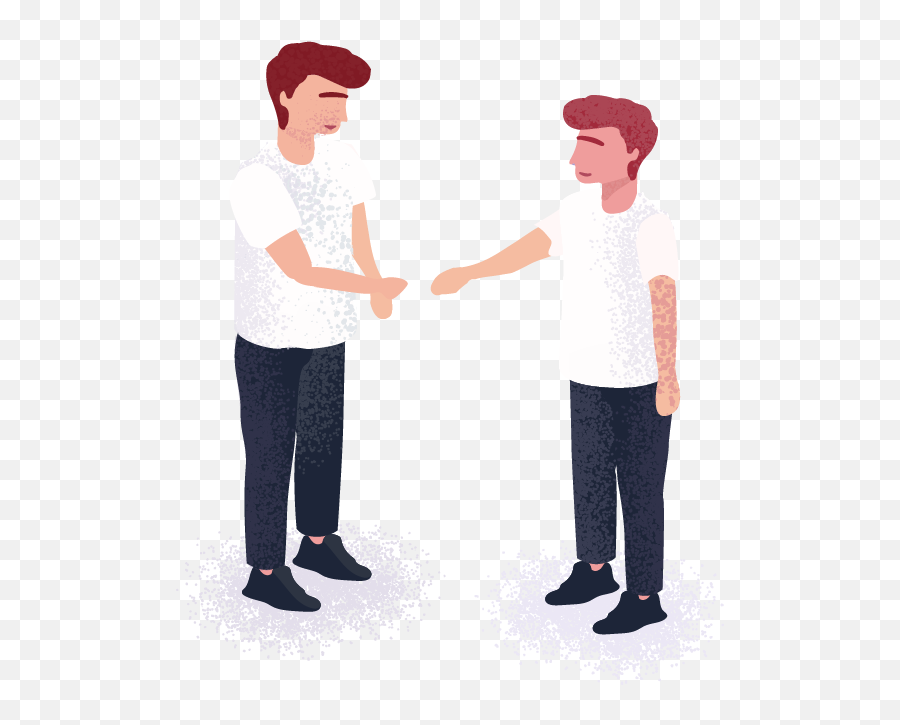 People Standing Back Png - Standing Emoji,Boy And Girl Holding Hand Emoji