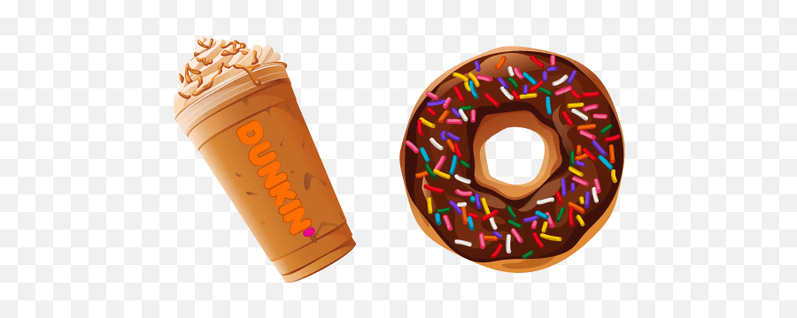 Dunkin Pumpkin Latte And Donut Cursor - Dunkin Cursor Emoji,Dunkin Donuts Pumpkin Coffee Emoticons