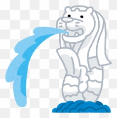 Download Merlion Singapore Park Airport Bay Changi Flyer - Singapore Merlion Cartoon Drawing Emoji,Rock Statue Emoji
