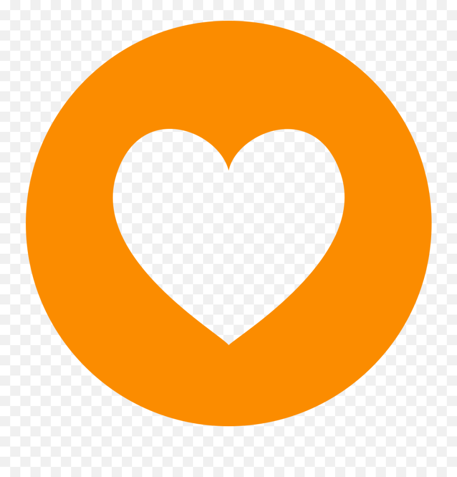 Eo Circle Orange Heart - White And Red Heart Emoji,Orange Heart Emoji