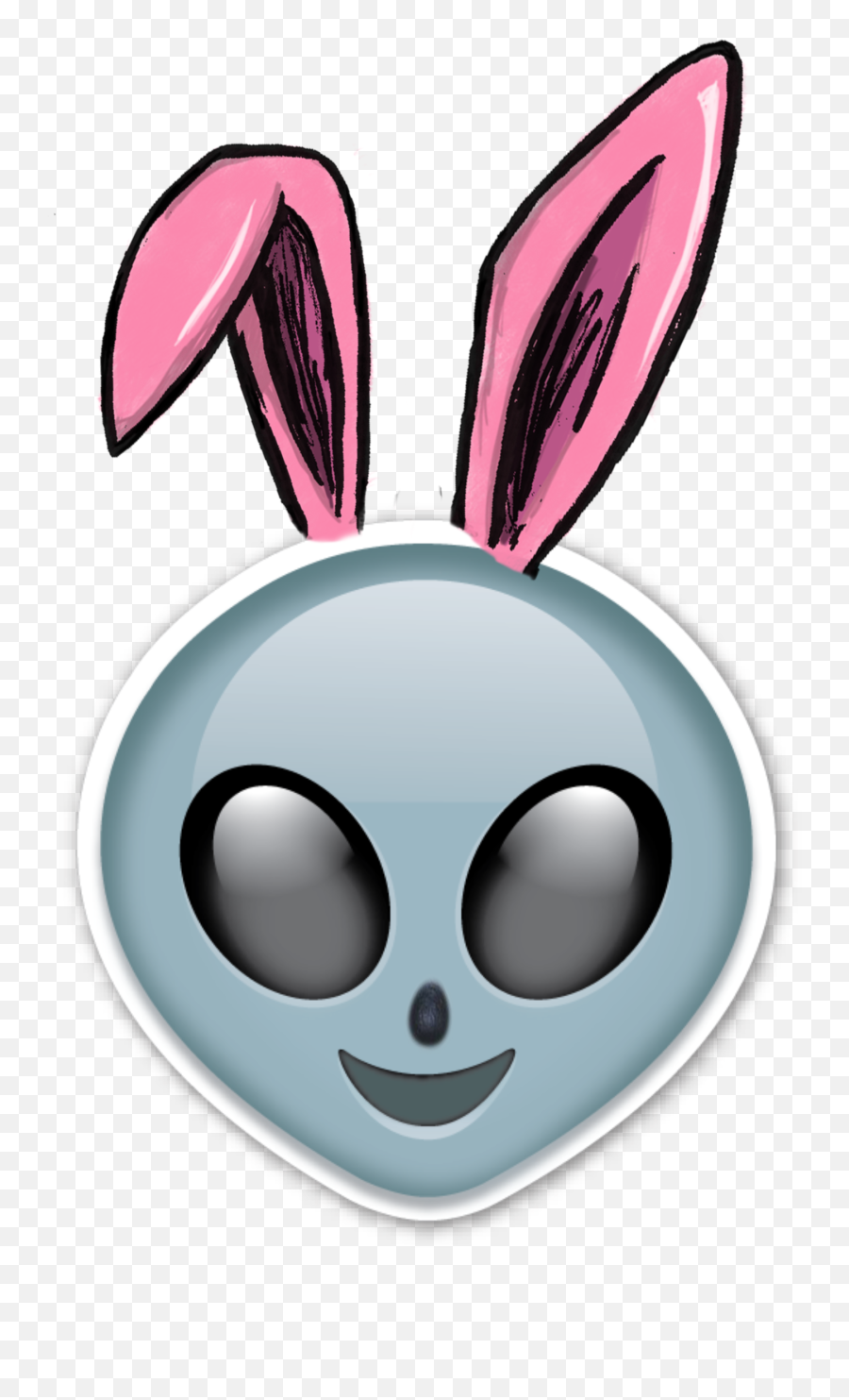 Alien Bunny Sticker By Madison - Happy Alien Emoji,Emoji For Starving