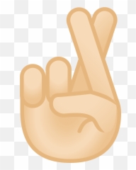 Crossed Fingers Emoji With Light - Transparent Background Crossed Fingers Emoji Png,Crossing Fingers Emoji