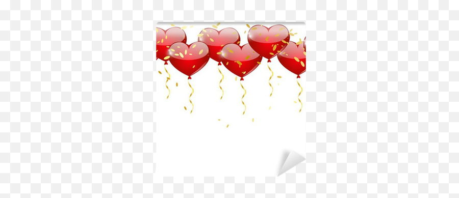 Heart Balloons Border For Your Design Wall Mural U2022 Pixers Emoji,Cute Boarders With Emojis