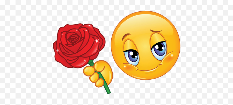 Pin - Emoji Giving Rose,X D Emoticons