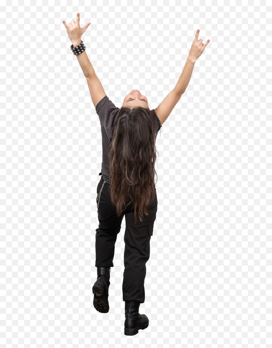 Foto De Vista Posterior De Una Mujer Joven Inclinándose Emoji,Emoticon Enseñando El Dedo