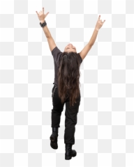 Foto De Vista Posterior De Una Mujer Joven Inclinándose Emoji,Emoticon Enseñando El Dedo