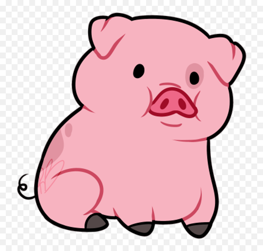 Cute Pig Cartoon Clipart - Kawaii Cute Pig Cartoon Emoji,Pig Emojis