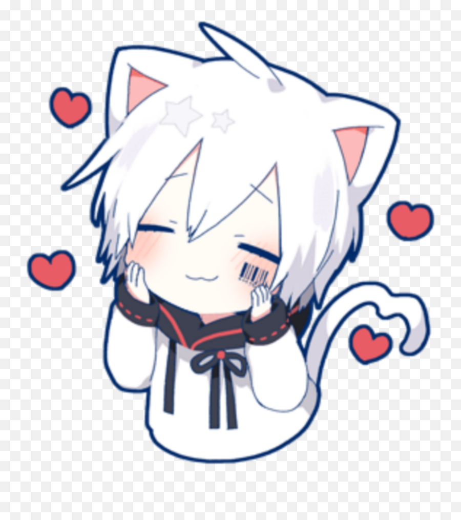 Kawaii Littlecat Babyboy Daddy Sticker - Anime Chibi Boy Emoji,Kink Emoji