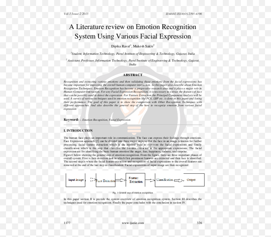 Pdf A Literature Review On Emotion Recognition System Using - Horizontal Emoji,Facial Expression Emotion