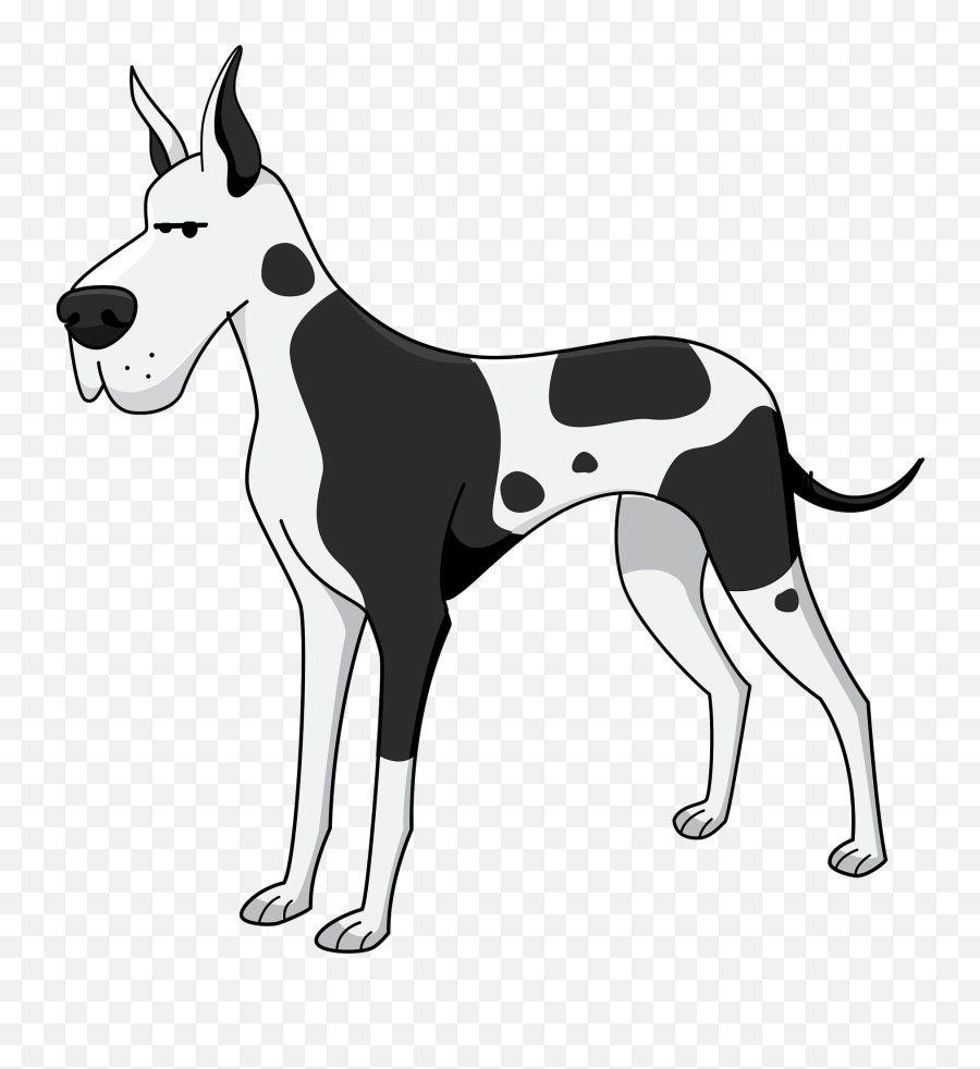 Great Dane Clipart - Perro Gran Danes Dibujo Animado Emoji,Great Dane Emoji