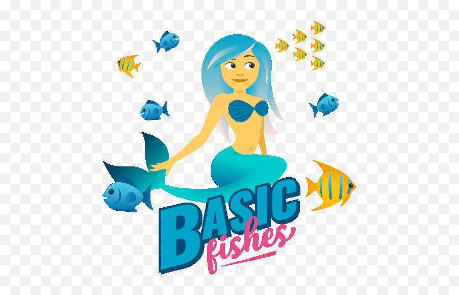 Basic Fishes Mermaid Life Gif - Mermaid Emoji,Facebook Mermaid Emoji