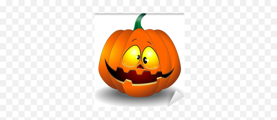 Funny Halloween Pumpkin Cartoon - Zucca Buffa Wall Mural U2022 Pixers We Live To Change Emoji,Jack O Lantern Emotions