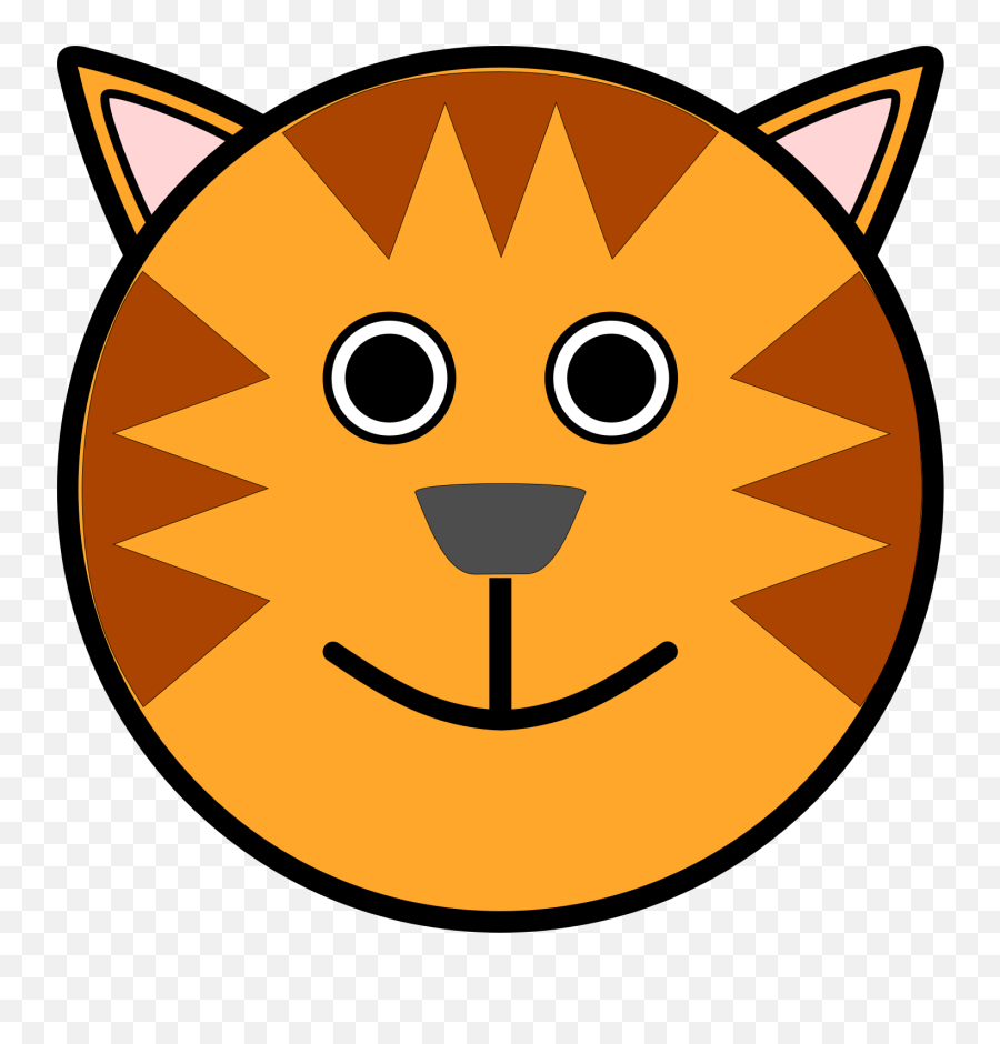Draw Easy Tiger Face Clipart - Full Size Clipart 5493787 Easy Tiger Drawing Face Emoji,Tiger Emoji