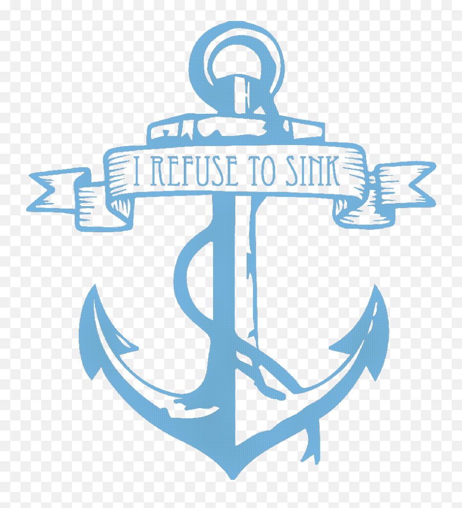 Anchor Sticker - Refuse To Sink Anchor Emoji,Anchor Symbol Text Not Emoji