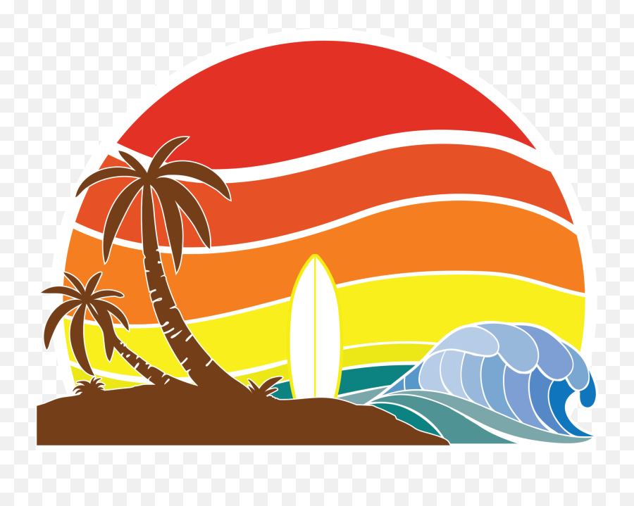 Island Sunset - Sunset Clipart Png Emoji,Desert Island Emoji