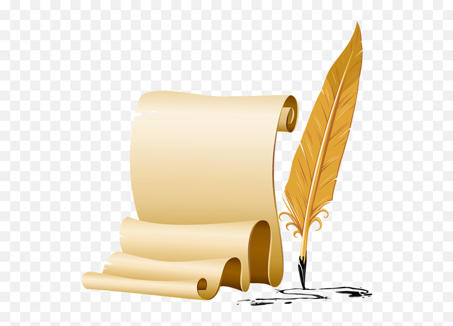 Scrolled And Quill Pen Png Image Emoji,Quill Pen Emoji