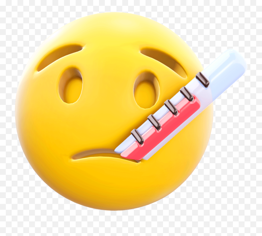 Thermometer - Happy Emoji,Fever Emoticon