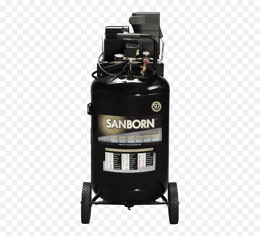 Sanborn 30 Gallon Oilless Air Compressor - 30 Gallon Sanborn Air Compressor Emoji,Emotion Machine 175 Compressor