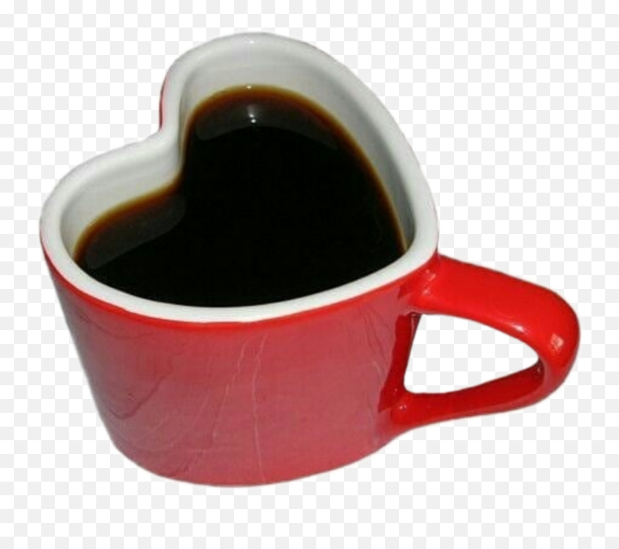Cup Coffee Heart Red Sticker By Marina - Tasse De Café Coeur Png Transparent Emoji,Red Cup Emoji
