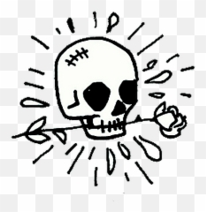 Skull Skeleton Flower Bloom Sticker - Easy Aesthetic Skull Drawing Emoji,Skeleton Emojis And Flower Emojis