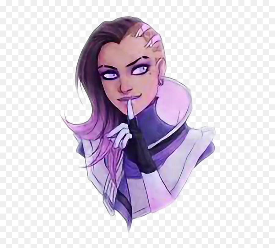 Overwatch Sombra Sticker - Fictional Character Emoji,Overwatch Sombra Emojis