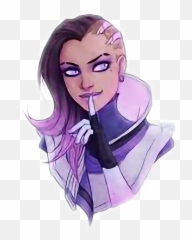 Overwatch Sombra Sticker - Fictional Character Emoji,Overwatch Sombra Emojis