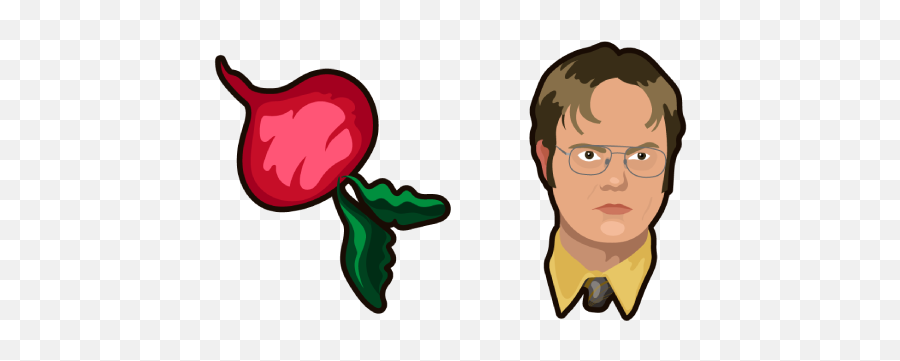Pin On Movies U0026 Tv Cursors Collection Custom Cursor - Dwight Schrute Cartoon Png Emoji,Dwight Emotion Quote