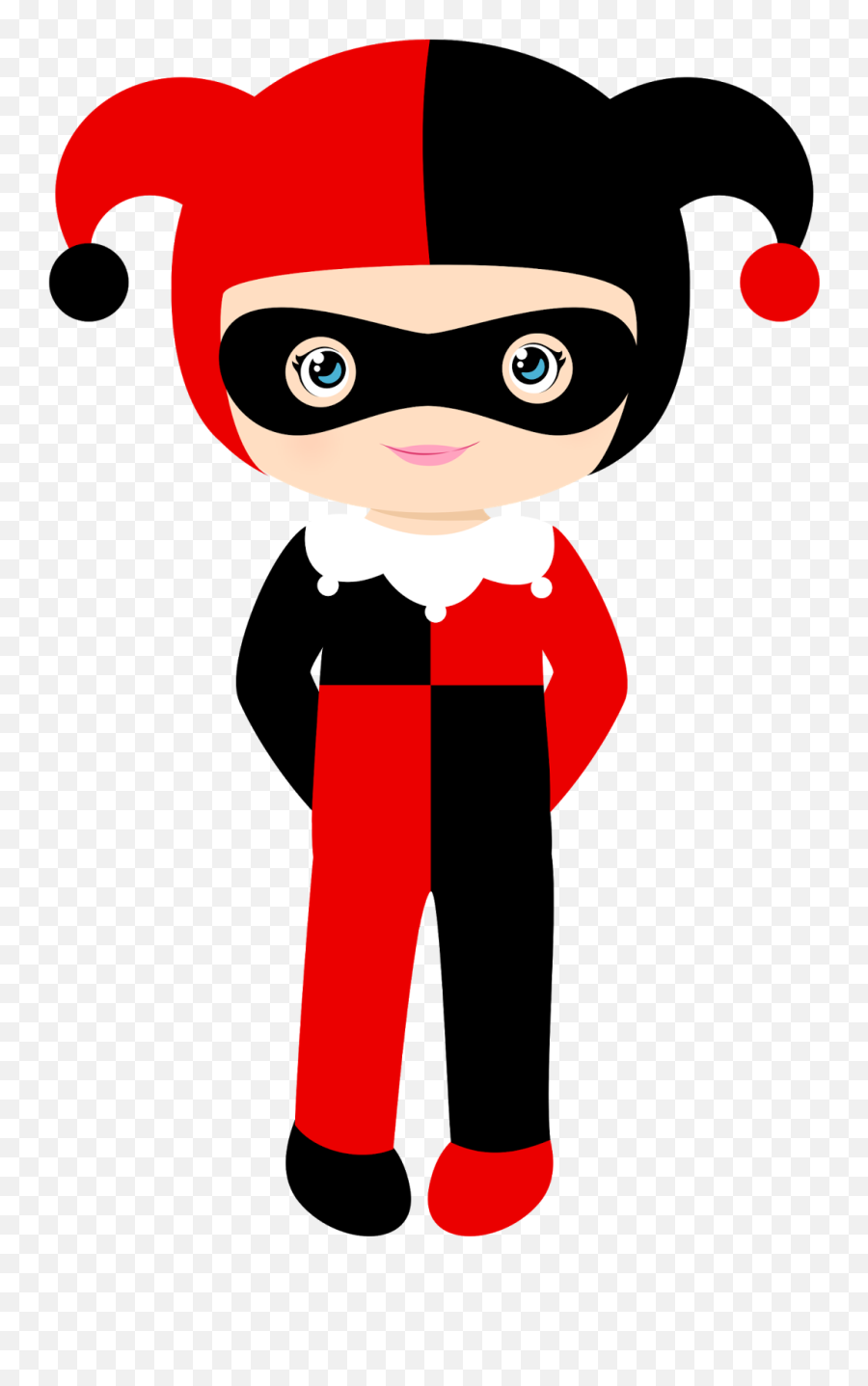 Characters Of Batman Kids Version Clip Art Superhero Room - Harley Quinn Clipart Emoji,Emojis Animados Ni?os