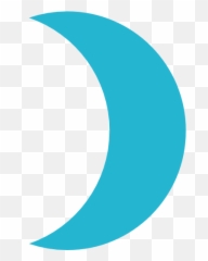 Half Moon Transparent Images Png Arts - Transparent Light Blue Moon Emoji,Crecent Moon Emojis