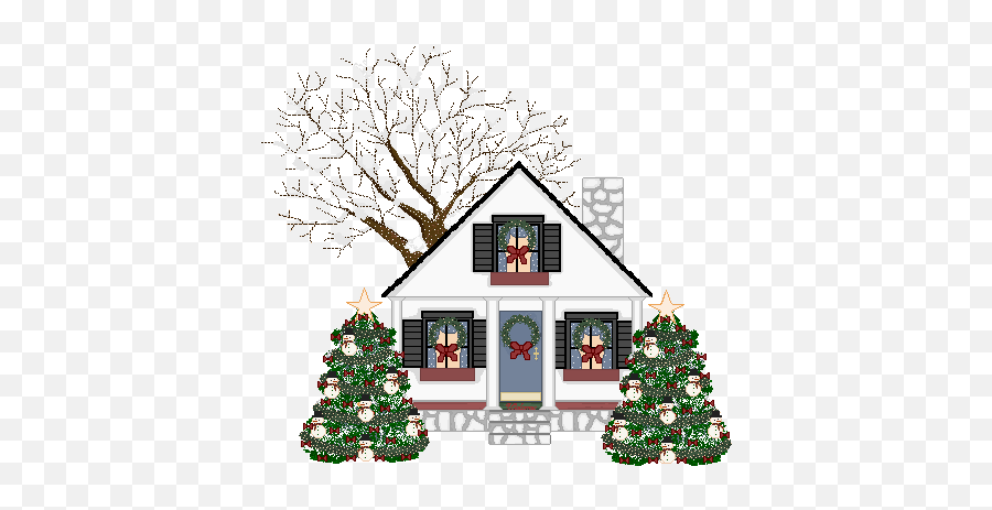 Latest Project - Lowgif Decorated Christmas House Clipart Emoji,Animated Christmas Emojis