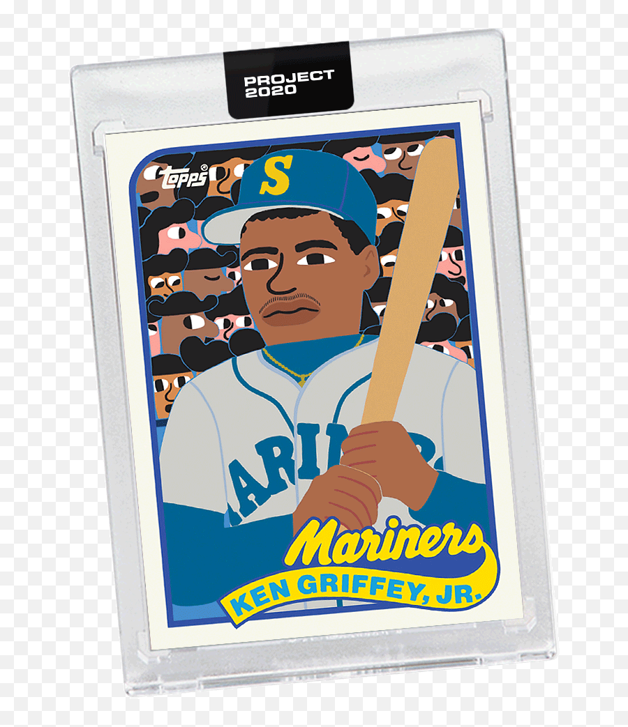 Topps Project 2020 Surpasses Half - Ken Griffey Jr Card Emoji,Emotion Baseball Cards Frank Thomas