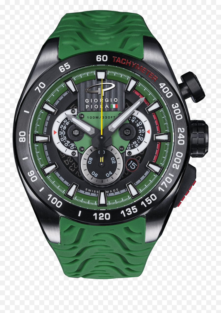 Shift Green Chrono Sport Watch Titanium Case Sapphire Glass Emoji,Printerest Emotion Clock