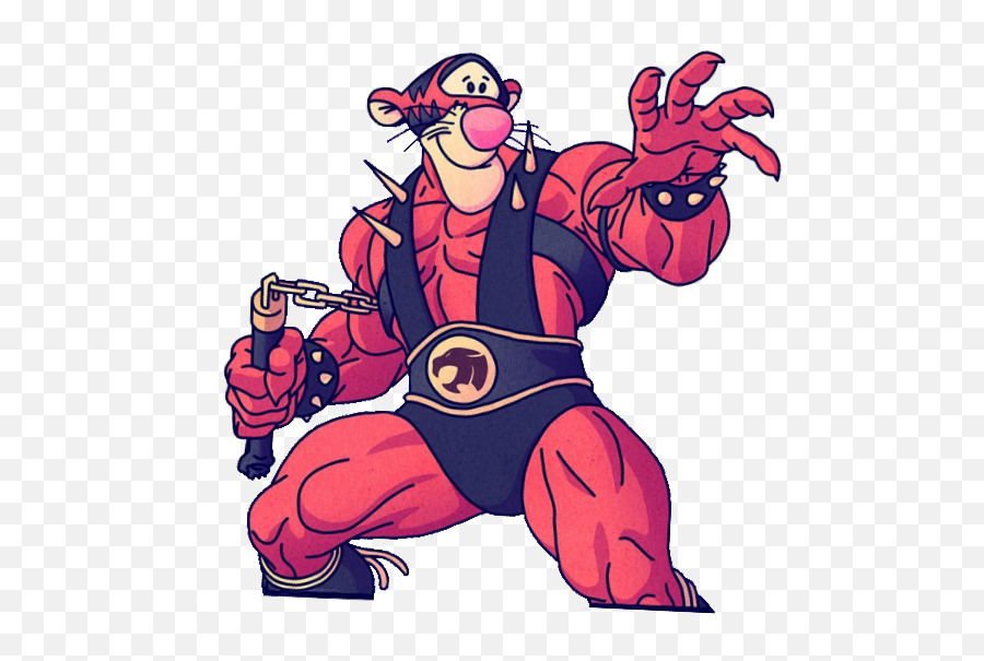 Stickergang Tigger Nunchucks Bruce - Fictional Character Emoji,Tigger Emoji