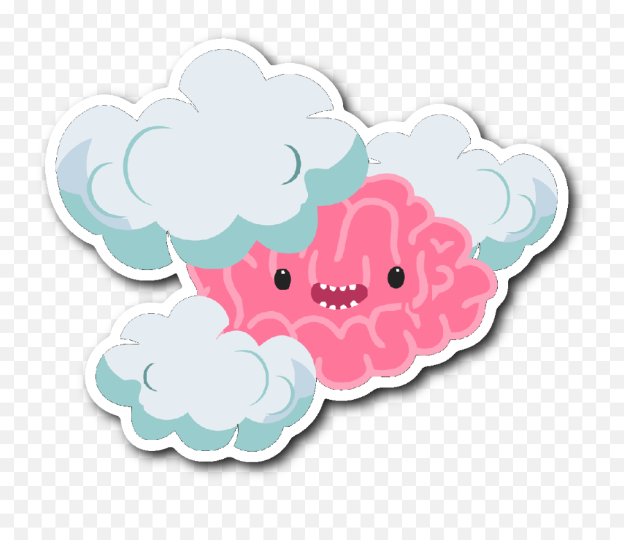 Brain Fog Monster Sticker - Clip Art Cloudy Monster Emoji,Galaxy Brain Emoji