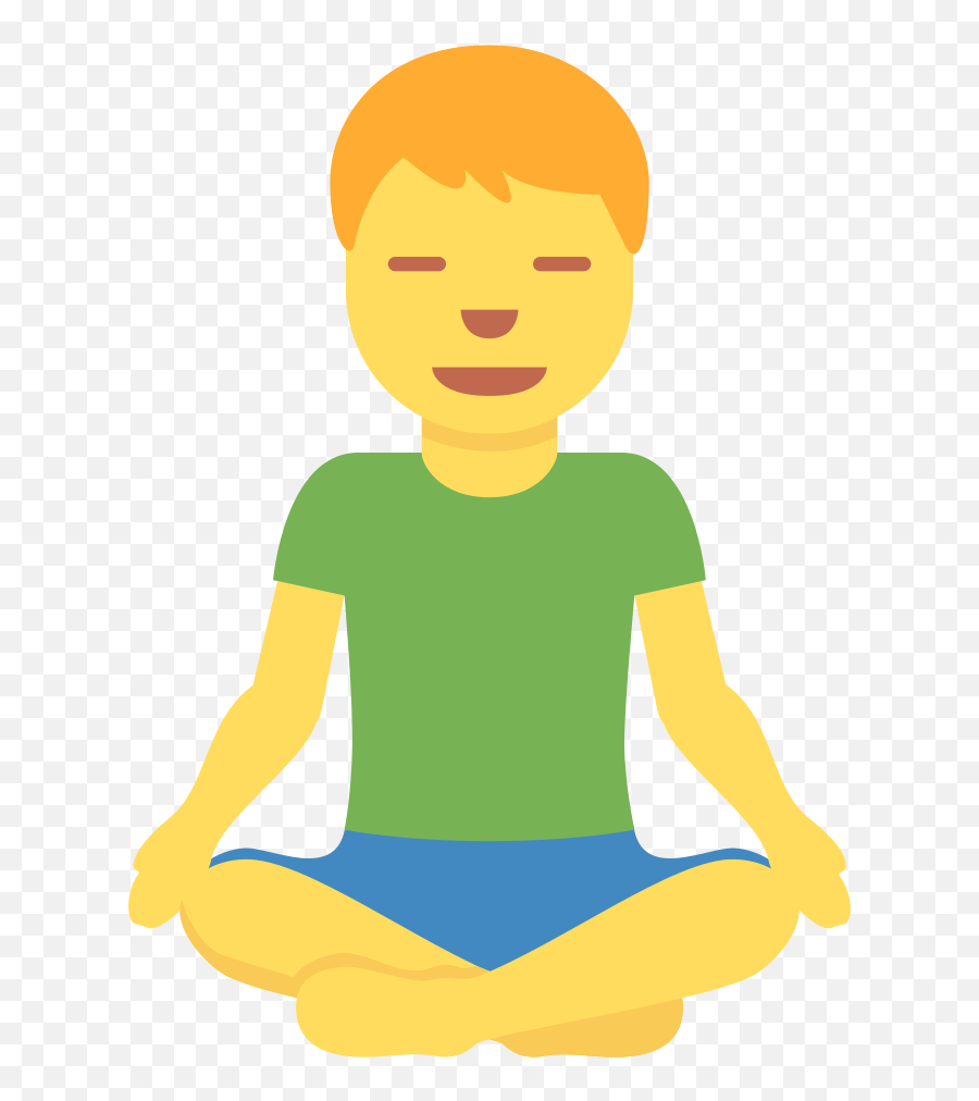 U200d Man In Lotus Position Emoji - Sitting Criss Cross Emoji,Facebook Emojis
