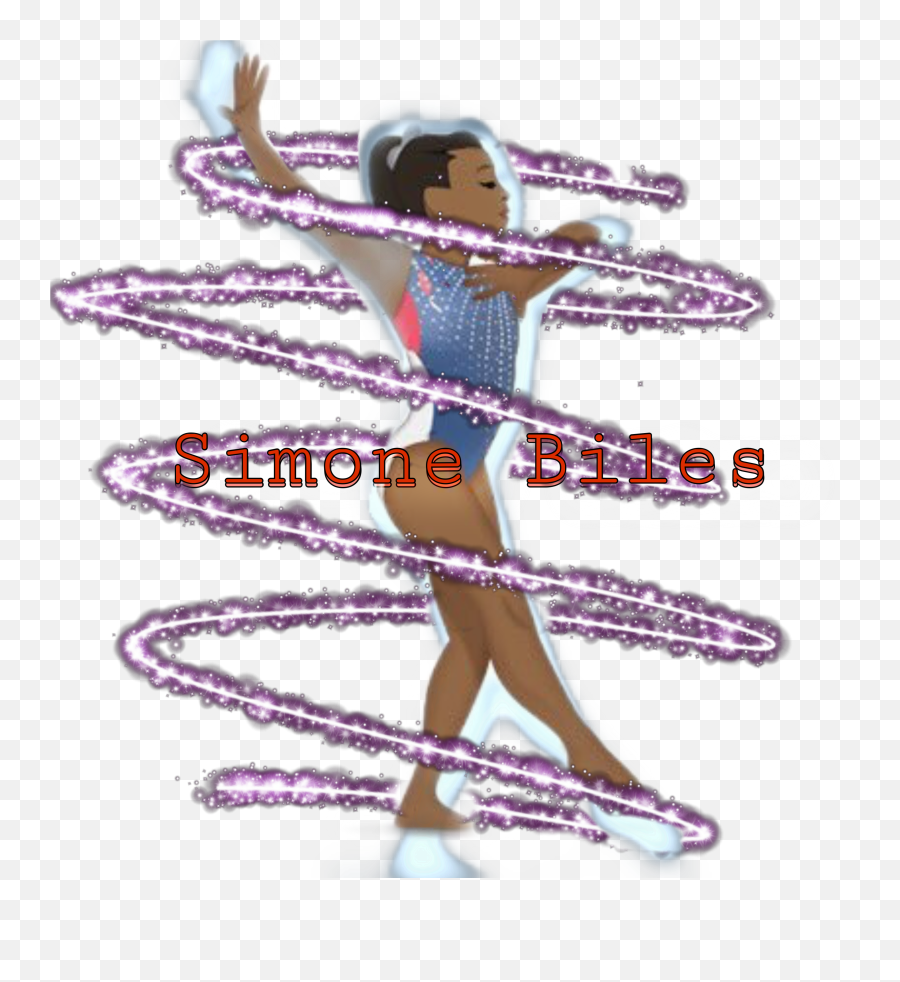 Gymnastics Firstedit Sticker - Hula Hoop Emoji,Simone Biles Emoji