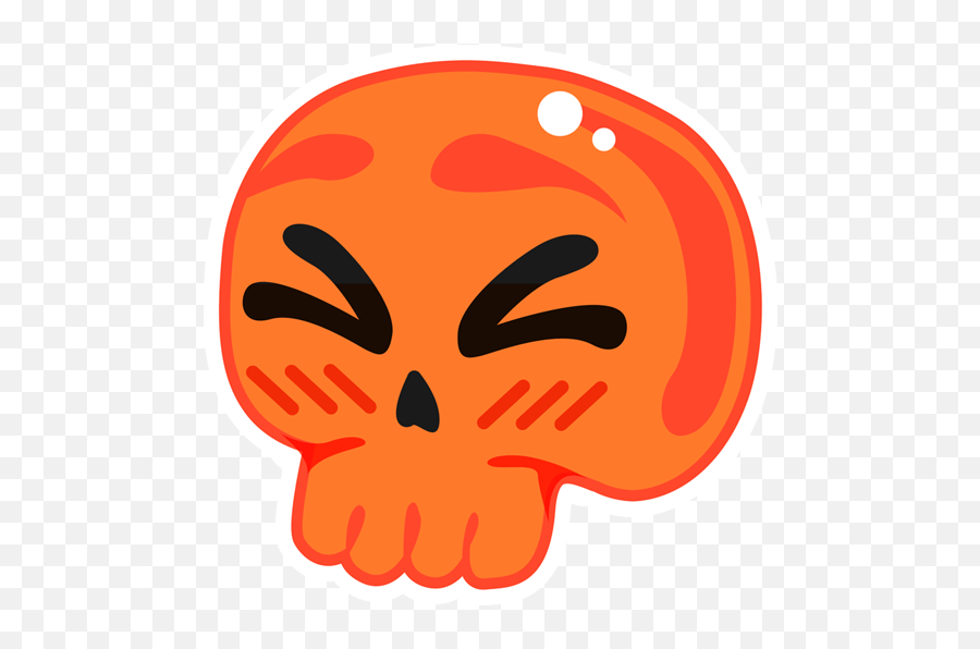 Skull Emoji Pain Sticker - Just Stickers Dot,Skull Emoji
