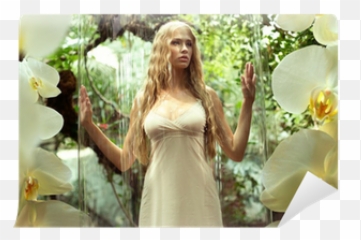 Glass Cage For Cute Woman Wall Mural - Photo Shoot Emoji,In A Glass Cage Of Emotion
