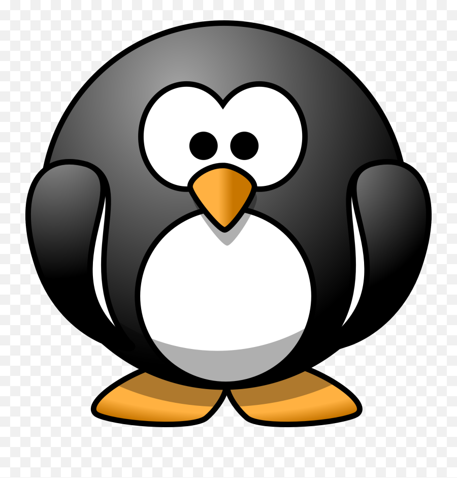 Round Penguin - White Belly Clipart Free Download Transparent Background Cartoon Penguin Png Emoji,Belly Emoji