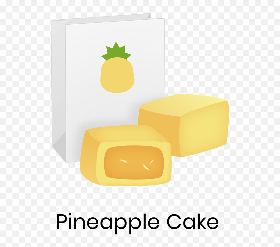 Download Hd Pineapple Cake Pineapple - Pineapple Cake Taiwan Illustration Emoji,Cake Emoji Png