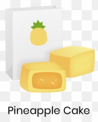 Download Hd Pineapple Cake Pineapple - Pineapple Cake Taiwan Illustration Emoji,Cake Emoji Png